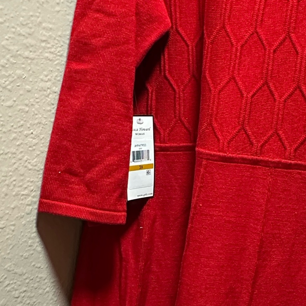 Red Sweater Dress – Never Worn! |Size 3X| Perfect for Holiday or Valentine’s Day - Picture 2 of 3
